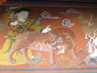 Detail im Paro Dzong