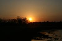 Sonnenuntergang im Chitwan-Nationalpark