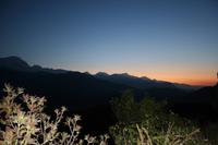 Annapurna Gebirgskette bei Sonnenaufgang