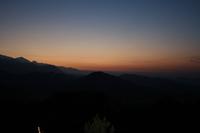 Annapurna Gebirgskette bei Sonnenaufgang