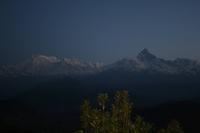 Annapurna Gebirgskette bei Sonnenaufgang