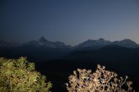 Annapurna Gebirgskette bei Sonnenaufgang
