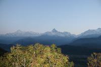 Annapurna Gebirgskette bei Sonnenaufgang
