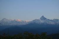 Annapurna Gebirgskette bei Sonnenaufgang