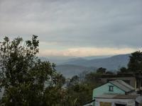 erster Blick auf die Schneegipfel der Achttausender