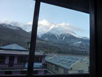 morgendliches Erwachen in Jomson mit Blick auf den Fischschwanz