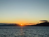 Sonnenuntergang Marlborough Sound, Neuseeland