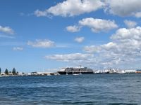 434. Blicks aufs Schiff vom Mt. Maunganui, Tauranga, Neuseeland