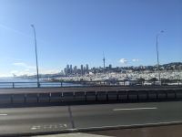 442. Blick von der Hafenbrücke auf Auckland, Neuseeland