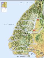 Karte des Fjordland Nationalparks &ndash; &copy; Simone Willner (Eberhardt TRAVEL)