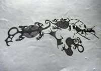 Erde (links) und Himmel (Mitte) bekommen ein Kind, Felszeichnung der Maori &ndash; &copy; Simone Willner (Eberhardt TRAVEL)