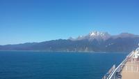 Einfahrt in die Fiordlandschaft in Neuseeland