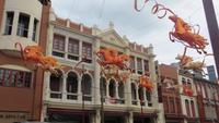 0134 Singapur - Chinesisches Viertel  Dekoration zum Jahr des Pferdes