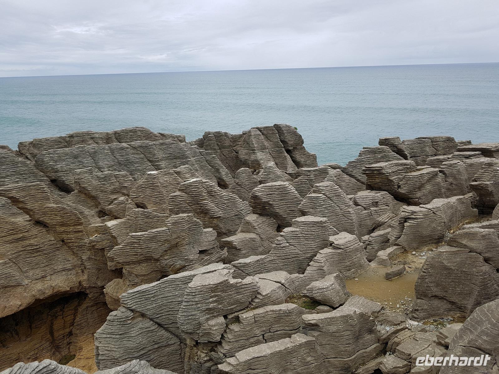Pancakes Rocks - Pfannkuchen-Felsen, Südinsel Neuseeland