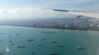 Anflug auf Singapur