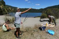 Tongariro Nationalpark, Lake Rotopounamu, Wanderung mit Shalley