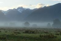 Morgenstimmung mit Mount Tasman