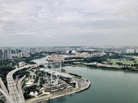 Singapur vom Dach des Marina Bay Sands
