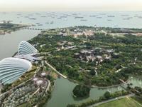 Singapur vom Dach des Marina Bay Sands