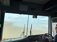 Busfahrt am Strand Ninety Mile Beach Neuseeland 