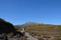 kleines, buntes Toilettenhäuschen im Tongariro National Park