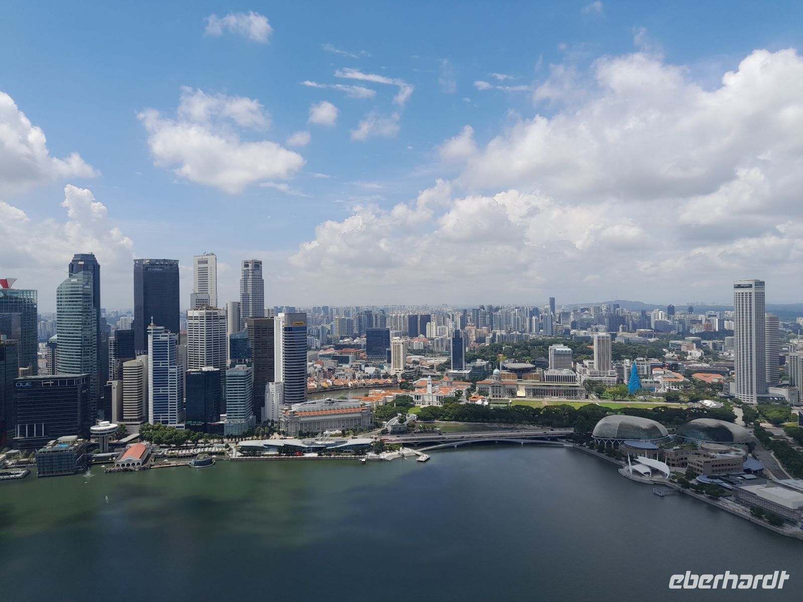 Aussicht vom Marina Bay Sands Hotel