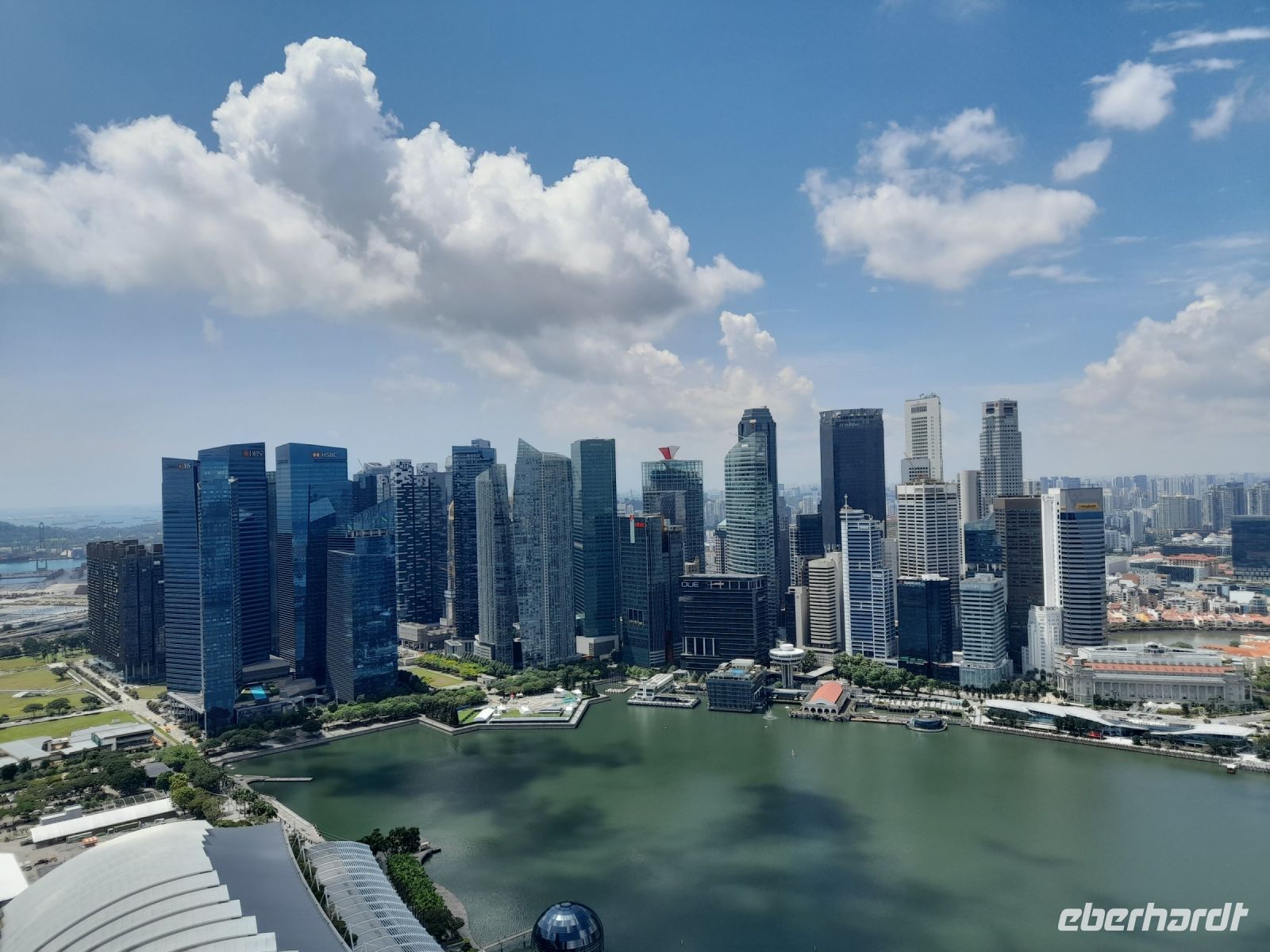 Aussicht vom Marina Bay Sands Hotel