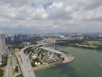 Aussicht vom Marina Bay Sands Hotel