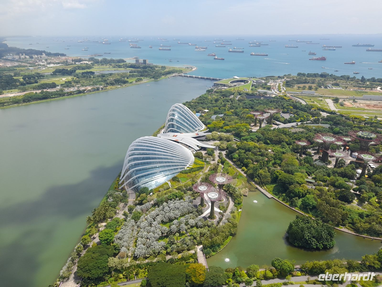 Aussicht vom Marina Bay Sands Hotel