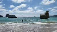Rundreise Neuseeland - Baden am Cathedral Cove