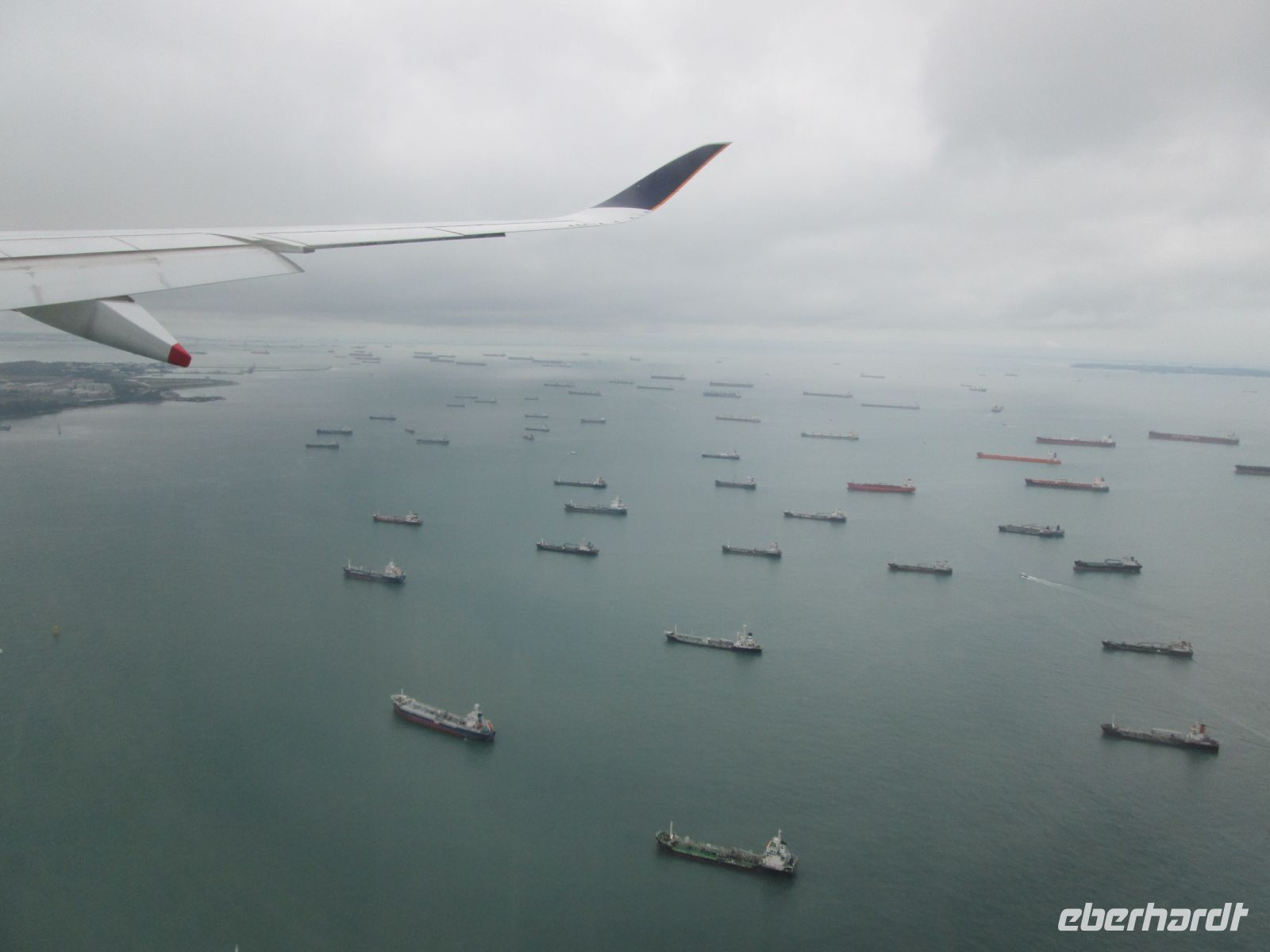 Anflug auf Singapur
