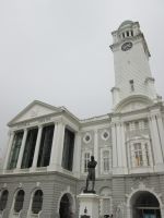 Singapur: Theater und Raffles Statue