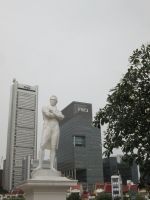 Raffles Statue am Singapore River