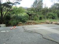 Beispiel der Zerstörungskraft des Zyklon auf der Coromandel Halbinsel