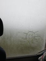 Hotelabfahrt im Regen und wir wünschen uns die ...