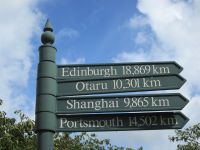 Wegweiser in Dunedin