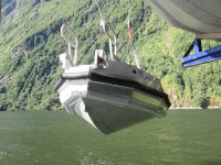 Ablassen des Beibootes 