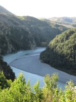 Waimakariri Tal vom Kiwi Rail aus