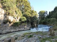 Neuseeland Nordinsel - Aniwaniwa Falls (Regenbogen)