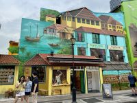 3. Reisetag – Stadtrundfahrt in Singapur – Wandgemälde in Kampong Glam