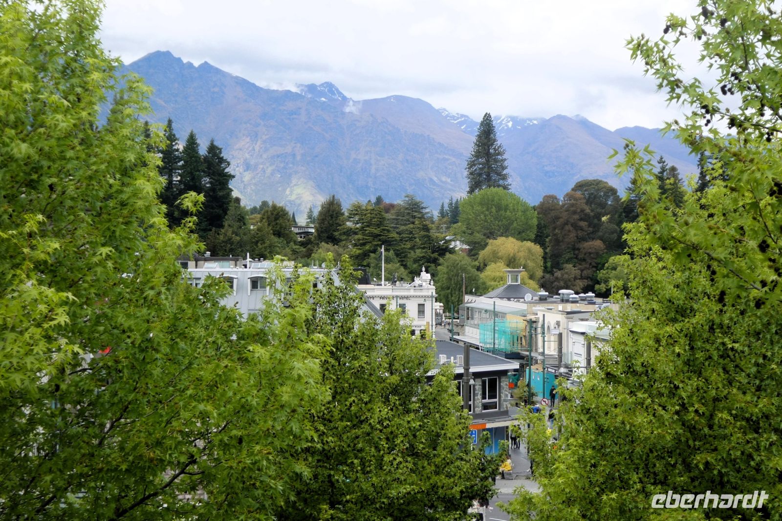 Blick auf die Innenstadt von Queenstown