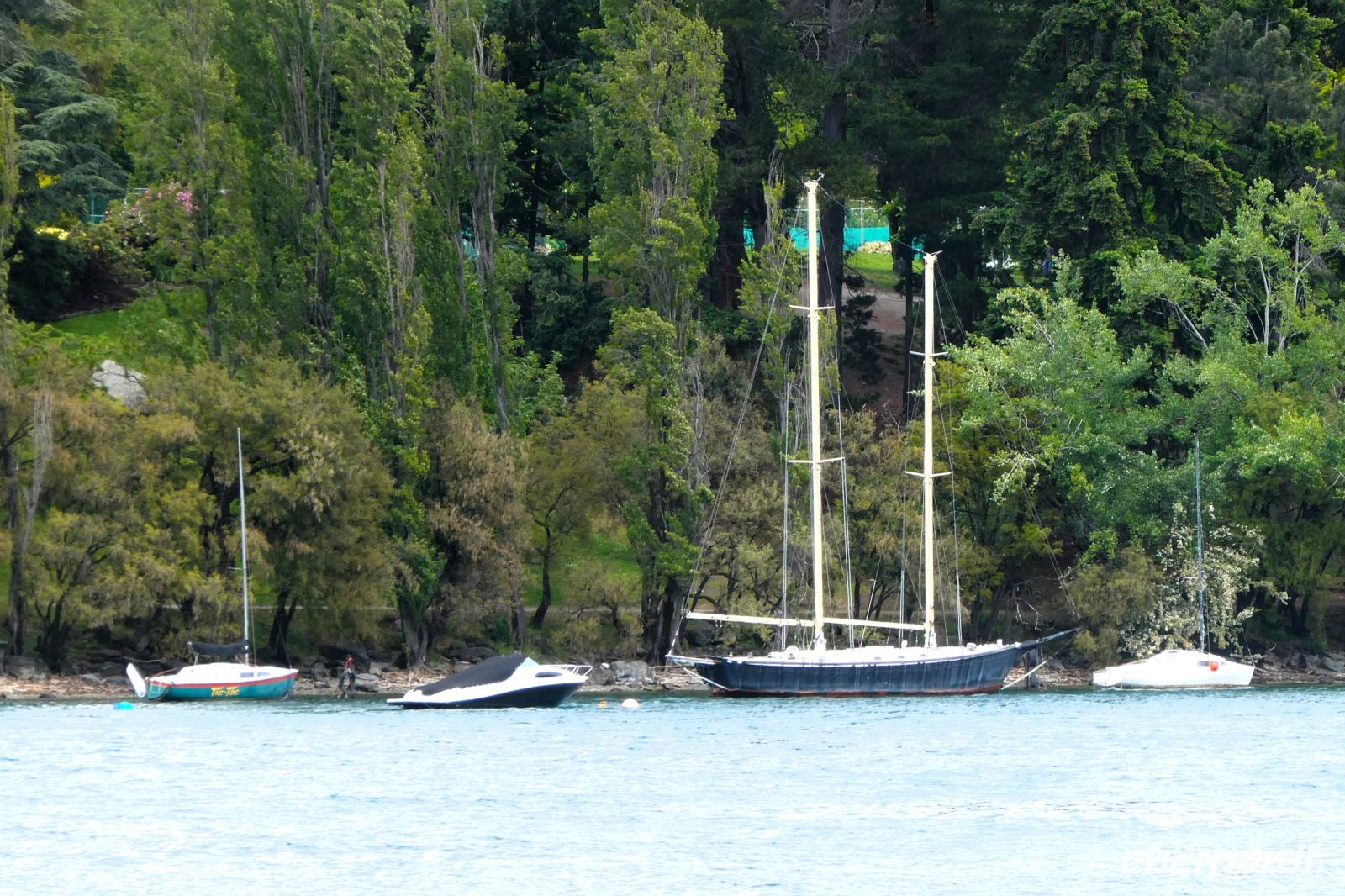 Blick auf den botanischen Garten