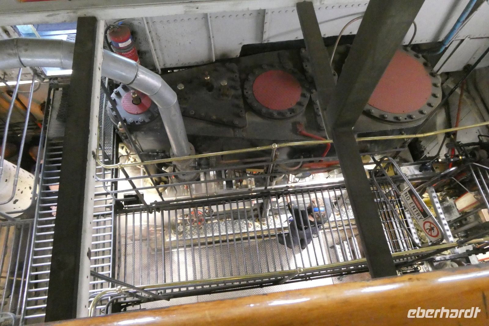 Blick auf den Maschinenraum der Earnslaw von oben