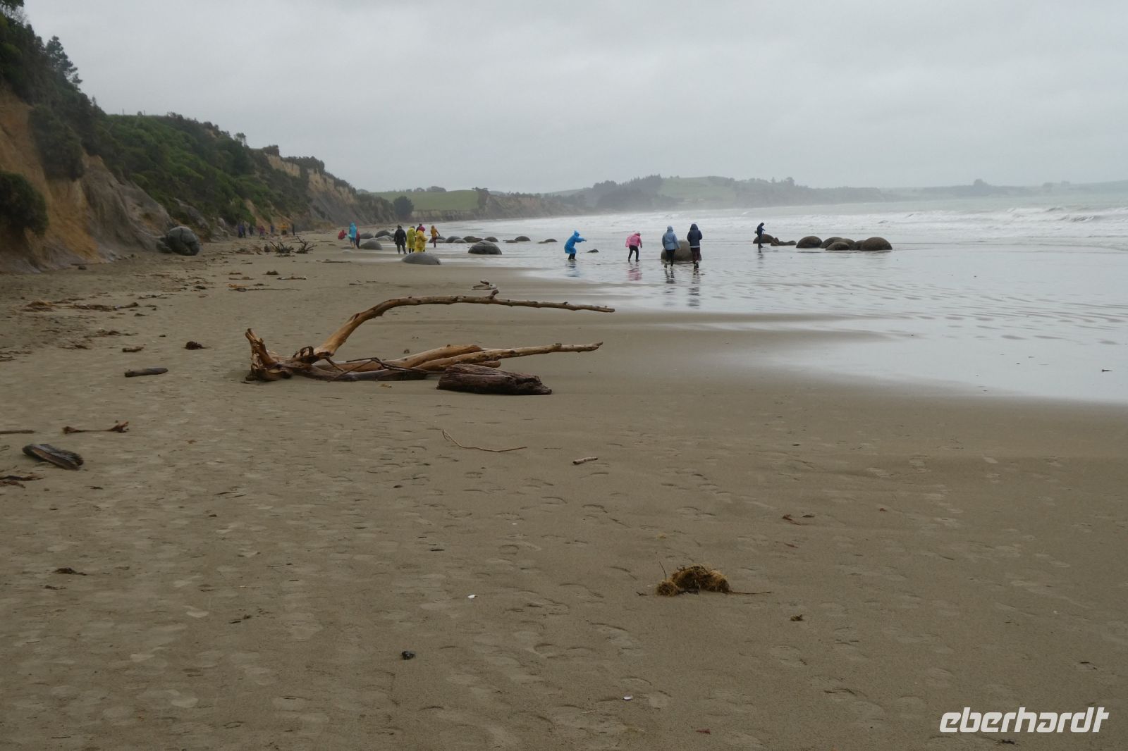am Strand der Moeraki-Bolders