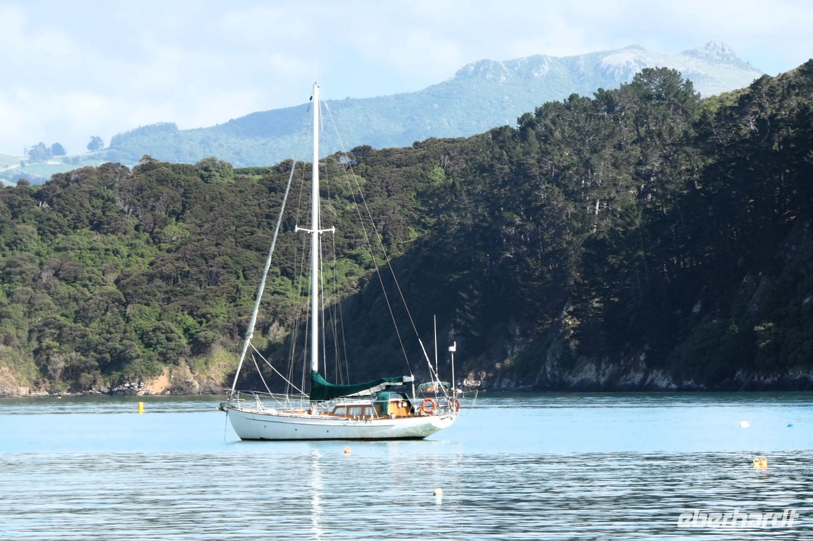 Segelboot vor Akaroa