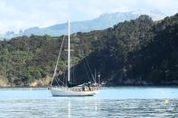 Segelboot vor Akaroa