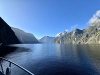 16. Reisetag – Vom Milford Sound nach Queenstown – Milford Sound am Morgen