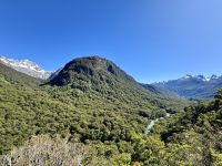 16. Reisetag – Vom Milford Sound nach Queenstown – Rückfahrt nach Te Anau – Aussichtspunkt Hollyford Valley Lookout