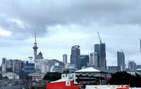 Blick auf die Skyline von Auckland