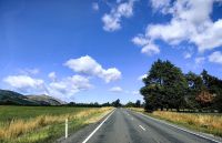Landschaft auf der Südinsel auf dem Weg nach Christchurch